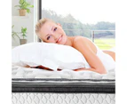 QUEEN Mattress Euro and Pillow Top 9 Zone Pocket Spring Latex Memory Foam 34CM