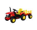 Mazam Ride On Tractor 12V Kids Electric Vehicle Toy Cars W/ Trailer Remote Red XL SIZE