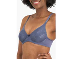 4 x Berlei Womens Sweatergirl Underwire Bra Steel Grey / Dusty Pink Nylon/Polyester - Multi