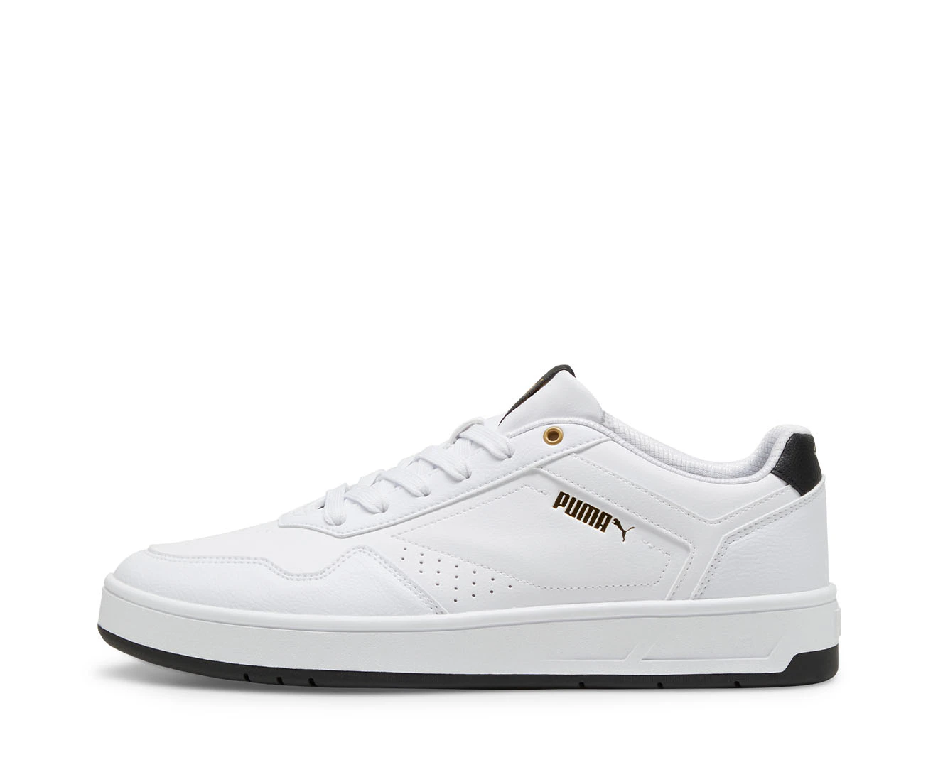 Puma Unisex Court Classic Sneakers - Puma White/Puma Black/Puma Gold