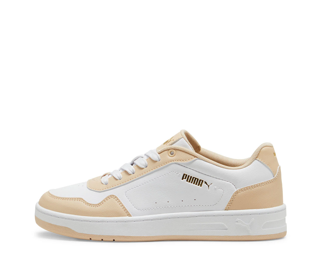 Puma Women's Court Classy Sneakers - Puma White/Puma Gold