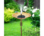 Glass Bird Bath Flower Bird Feeders Bowl Water Foutain Holder Stand Garden Decorative