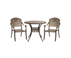 Livsip Outdoor Patio Setting Dining Chairs & Table 3 Piece Bistro Set Cast Aluminum Patio Garden Furniture