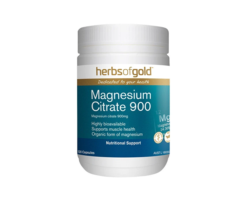 Herbs of Gold Magnesium Citrate 900 120 caps