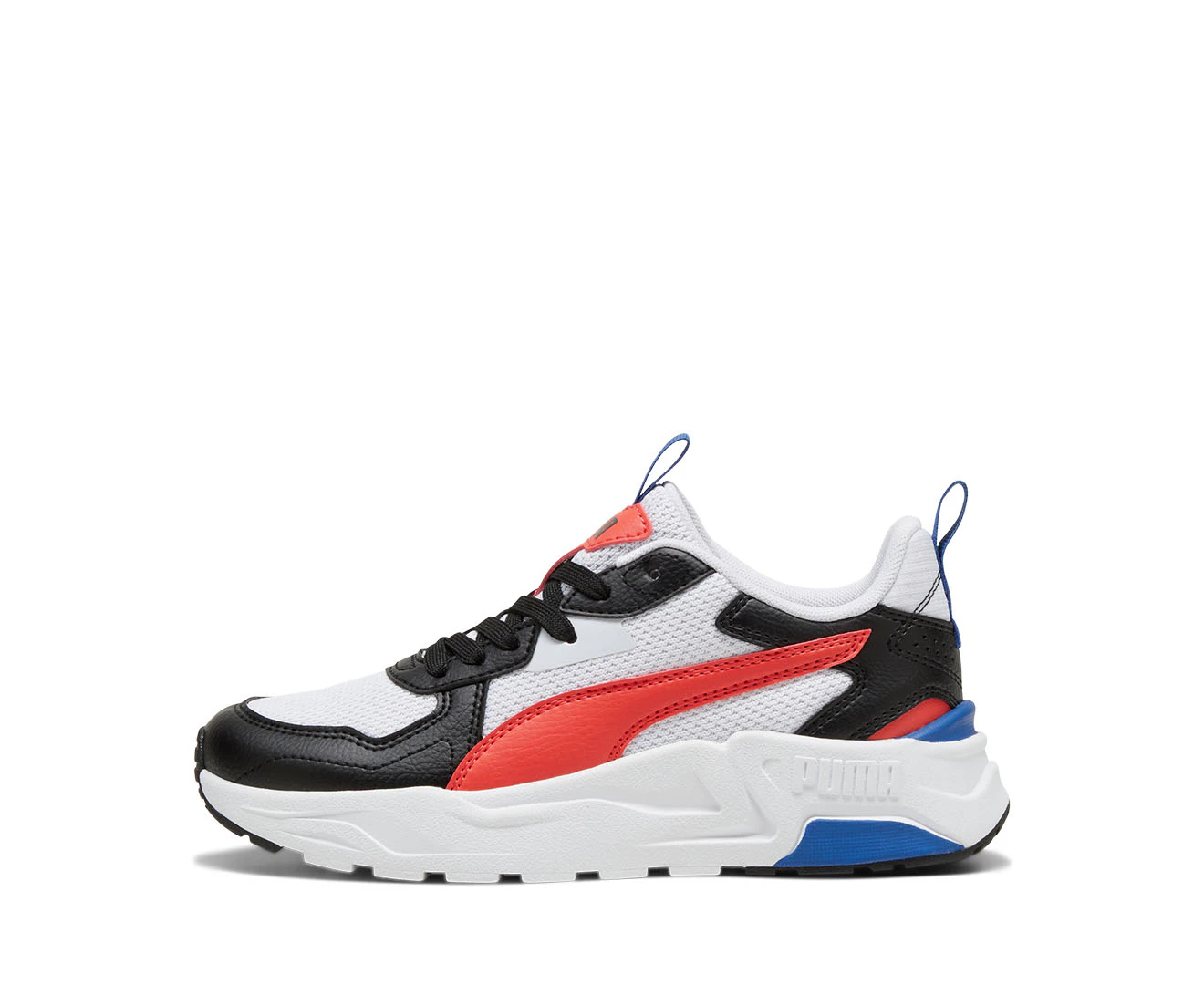 Puma Youth Boys' Trinity Lite Sneakers - Puma White/Active Red/Puma Black