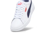Puma Youth Boys' Smash 3.0 Sneakers - Puma White/Puma Navy/For All Time Red