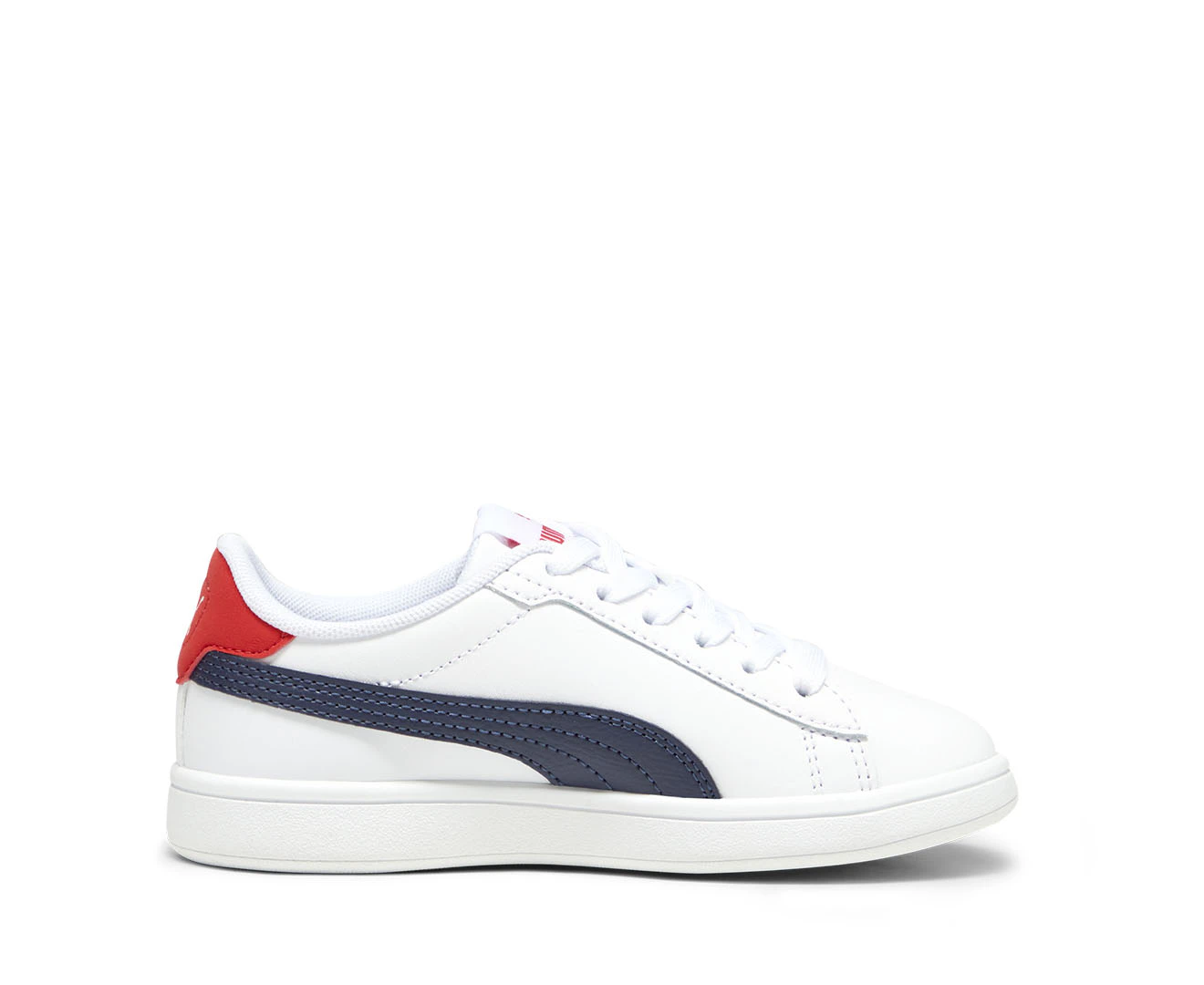 Puma Boys' Smash 3.0 Sneakers - Puma White/Puma Navy/For All Time Red