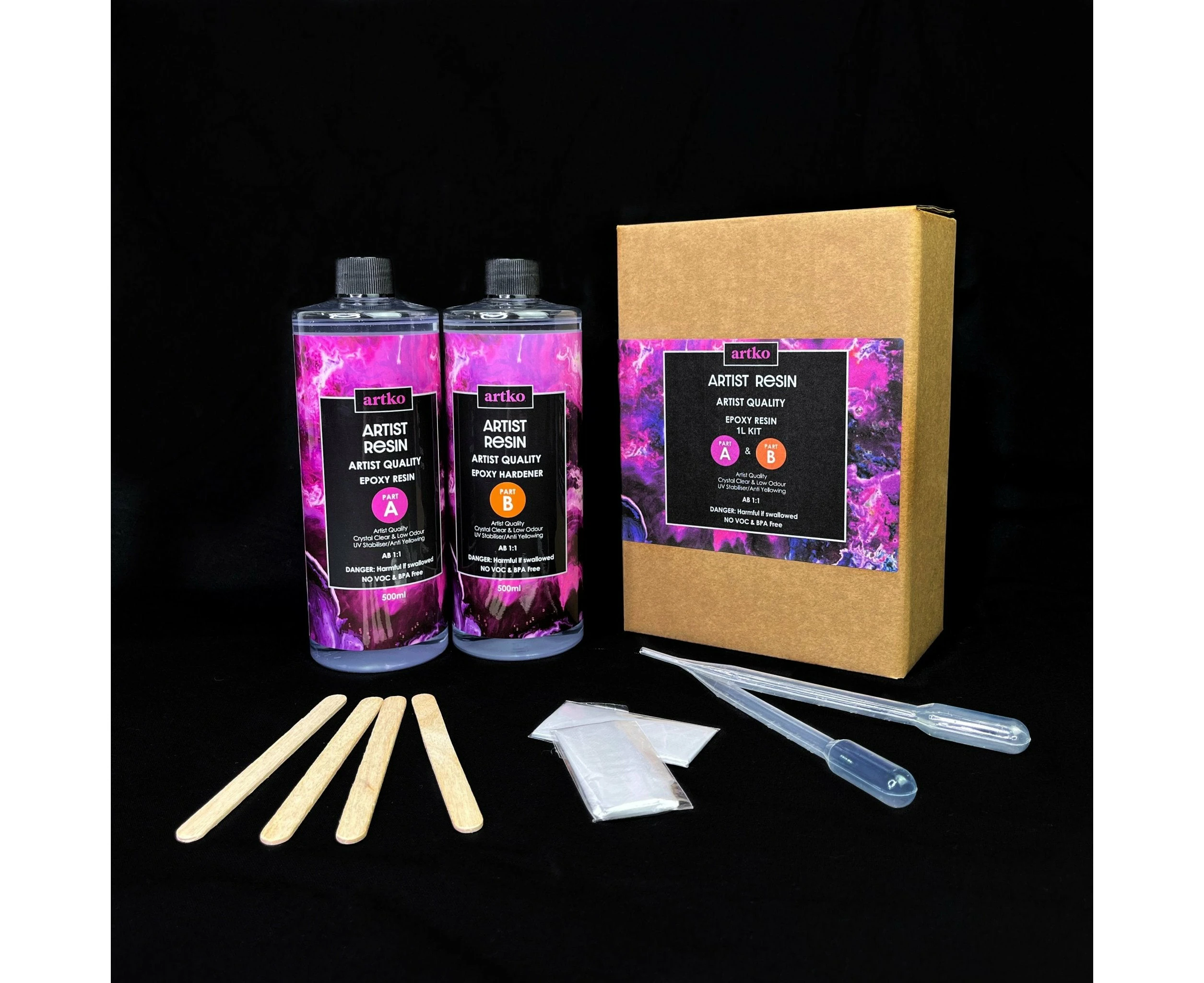 Artist Litre Epoxy Resin Kit - Artist Quality 1:1 Ratio