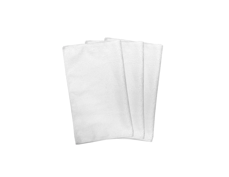 3pc Bambury Ultra soft Facial Cleansing Cloth 3pk White Knitted Home Decor