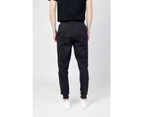Black Cotton Mens Trousers with Front Pockets - Black
