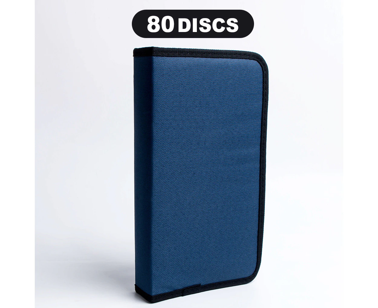 80PCS DVD CD DISC Holder Oxford Storage Case Folder Wallet Carry Bag Organizer Blue