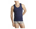 Mens Bonds 6 Pack Navy Chesty Athletic Singlets Cotton - Navy