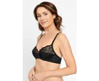 Women 2 x Berlei Classic Lace Non-Contour Underwire Bra Black Elastane/Nylon - Black YS4