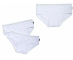 4X Bonds Ladies Womens Underwear Hipster Boyleg Black Nude White Grey Cotton/Elastane - 4 x Boyleg White