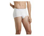 Mens 3 Pairs Bonds Cotton Brief Mens Underwear With Support White Navy Undies Cotton - White