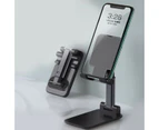 Adjustable and Foldable Phone Holder Stand Cell Phone Stand, Desktop Phone Holder Cradle Dock - 2PACKS - Black
