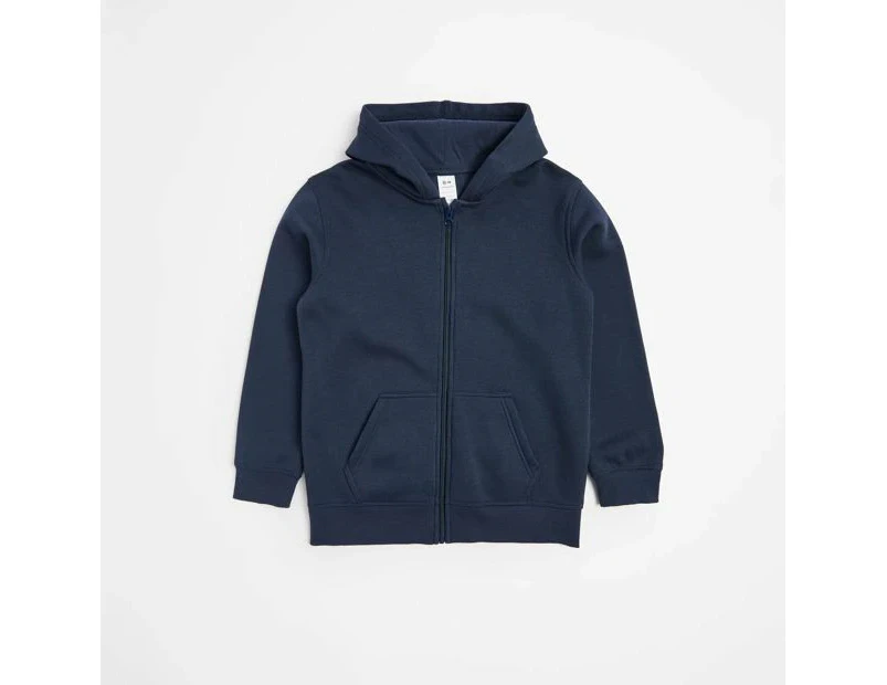 Target School Zip Thru Fleece Hoodie - Blue