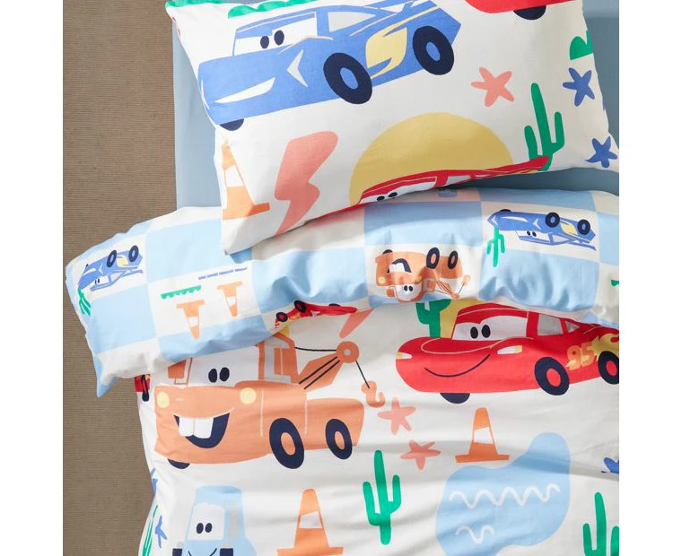 Disney Cars Quilt Cover Set - Blue