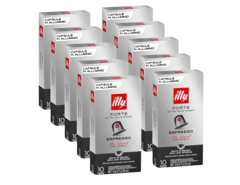 Illy Forte Extra Bold Roast Espresso Capsules 100 Capsules