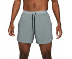 Nike Mens Dri-FIT Polyester Stride 5inch Running Shorts - Grey