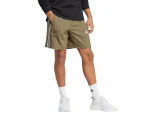 adidas Mens Regular Fit Essentials 3-Stripes Shorts - Green/White