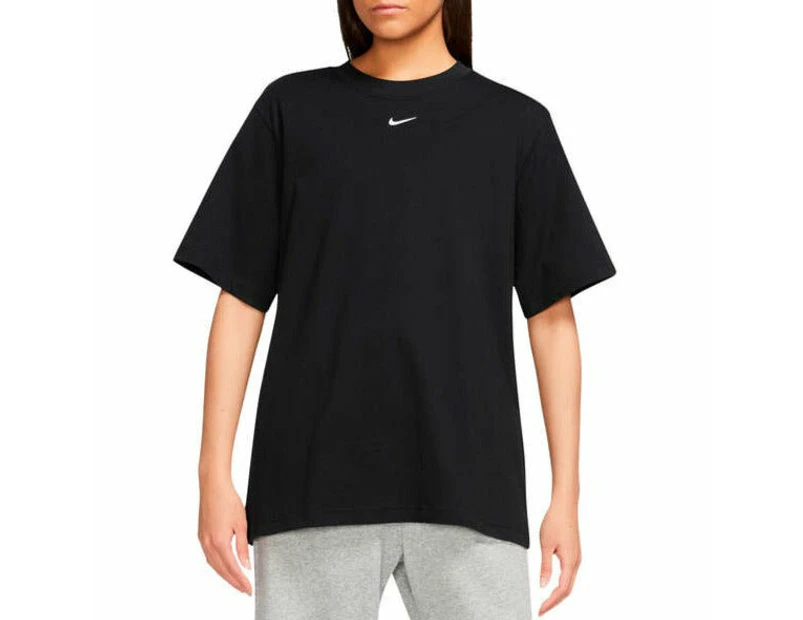 Nike Sportswear Womens Essential Cotton Tee - Black