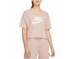 Nike Womens Sportswear Essential Cropped Cotton Tee - Pink