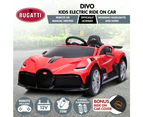 Licensed Bugatti Divo Electric Kids Ride-on Car  - Red