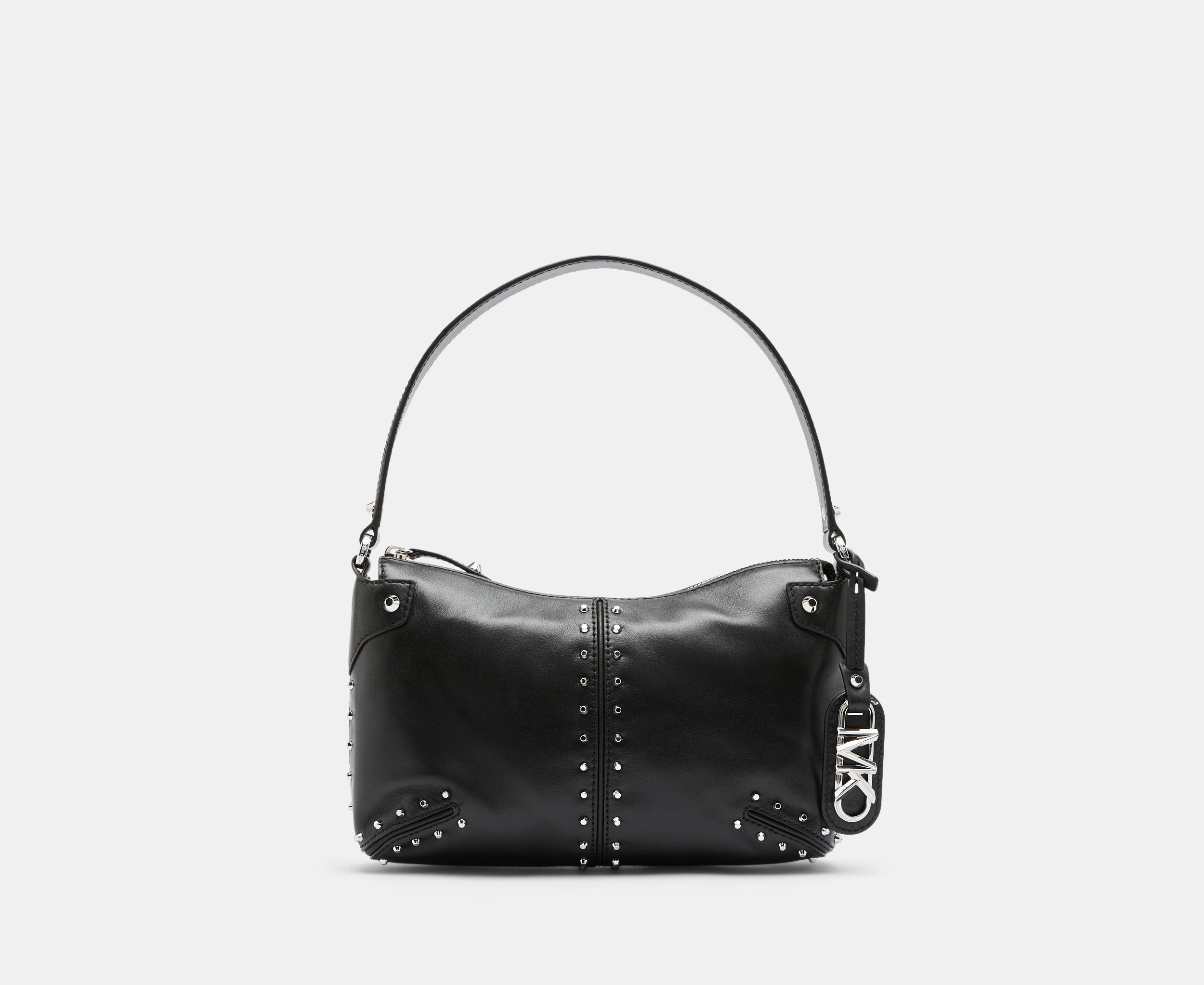 Michael Kors Astor Large Studded Leather Shoulder Bag - Black