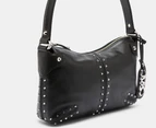 Michael Kors Astor Large Studded Leather Shoulder Bag - Black