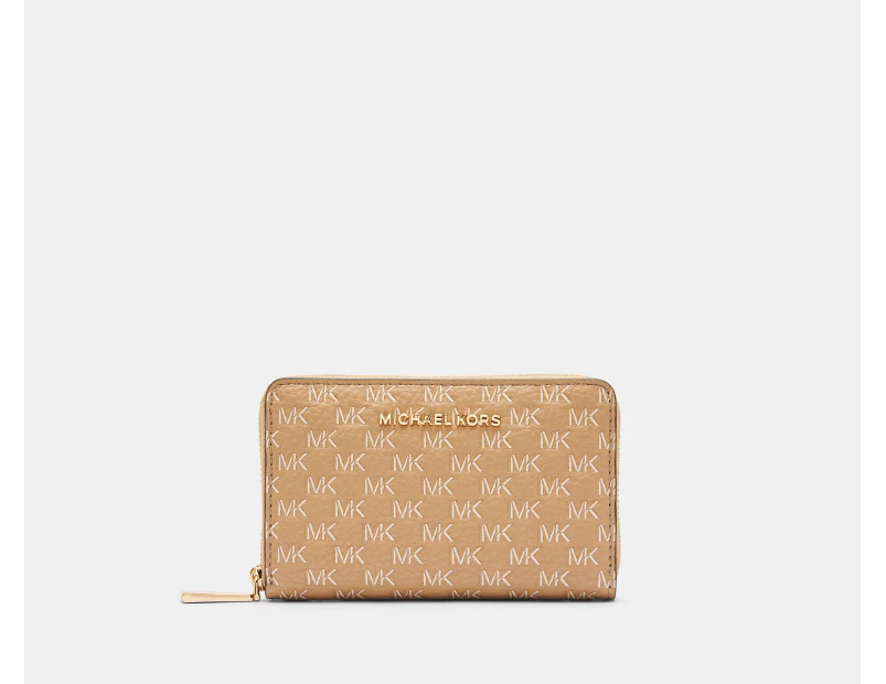 Michael Kors Jet Set Small Zip Around Card Case Wallet - Camel