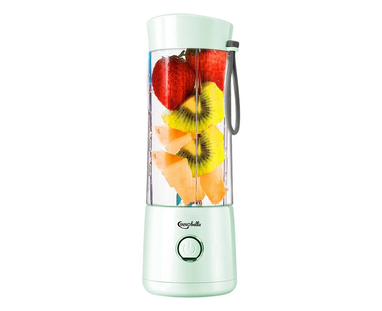 Innobella Blendermaxx 24cm/410ml Portable Food/Fruit Blender w/Strainer Mint GRN