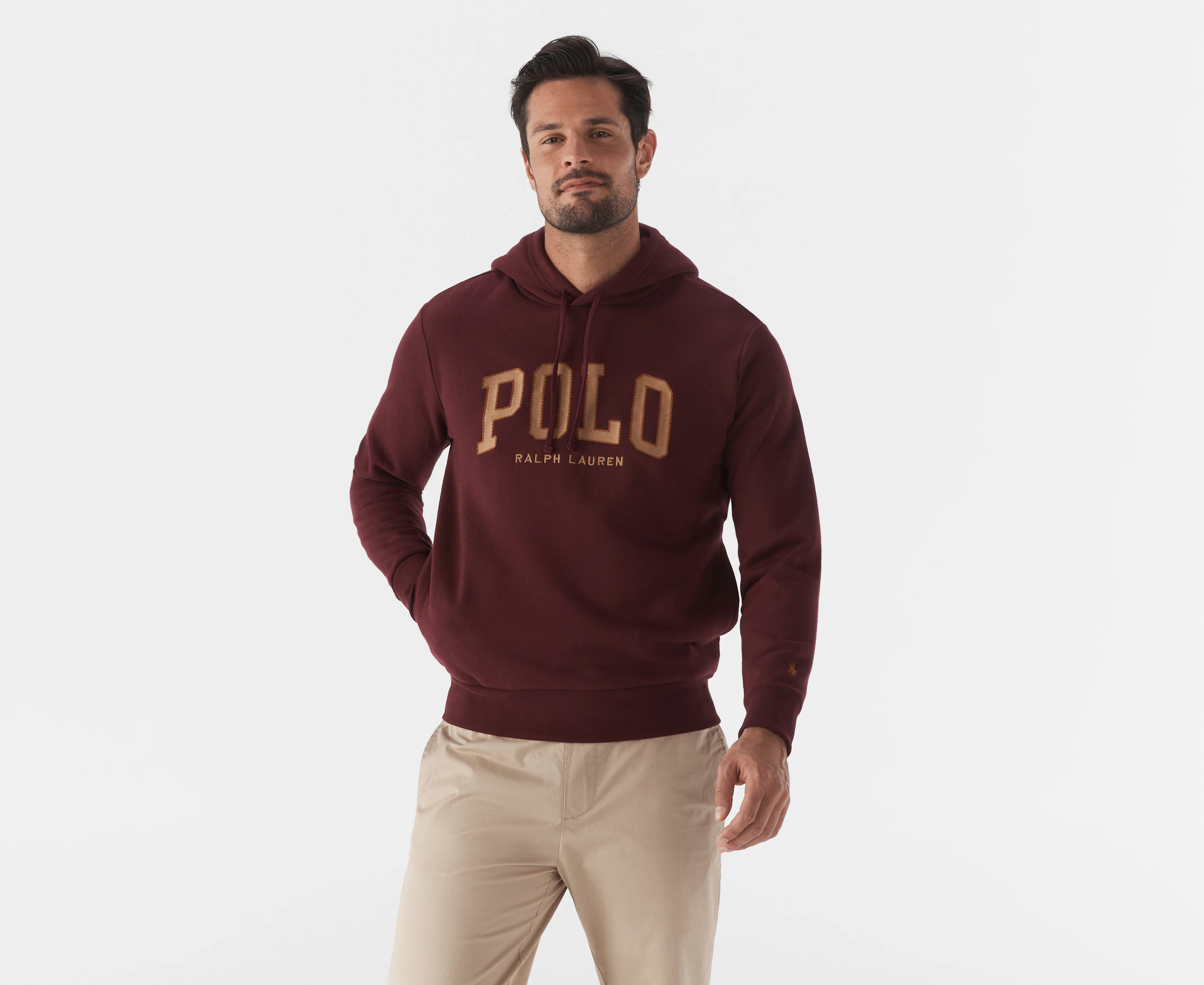 Polo Ralph Lauren Men's Polo College Logo Hoodie - Harvard Wine