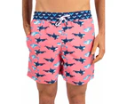 Pink Whales Men Boardshorts - Pink