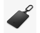 SPIGEN Tesla Key Card Carbon Fibre Detailing Case, Genuine Air Fit Key Ring Chain Hook Cover 2 PCS Cover for Tesla - Black