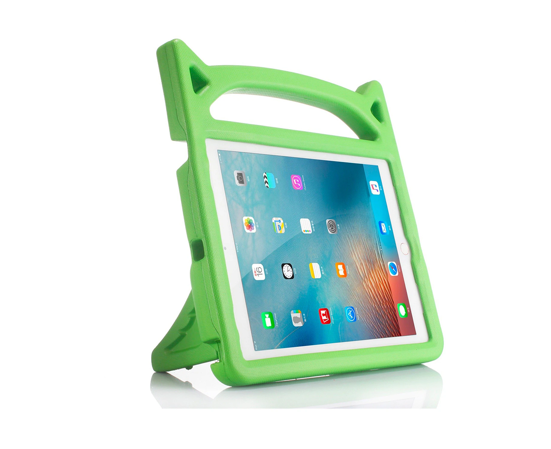 ZUSLAB Kids iPad Air 1 Case, Durable Shockproof Handle Stand Protective Cover for Apple 9.7" (2013) - Green