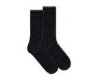 Underworks Women's Heat Bods Double Layer Home Socks - Charcoal