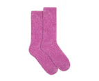 Underworks Women's Heat Bods Double Layer Home Socks - Pink