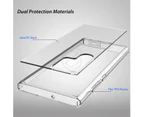 ZUSLAB Galaxy S22 Ultra Case, 5G 2022 Slim Hybrid Shockproof Translucent Protective Cover for Samsung - Clear