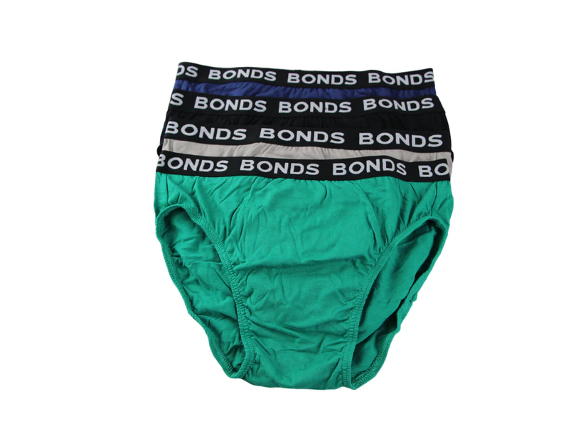 16 X Bonds Mens Hipster Briefs Multicoloured/Black Band As1 Cotton - Multi