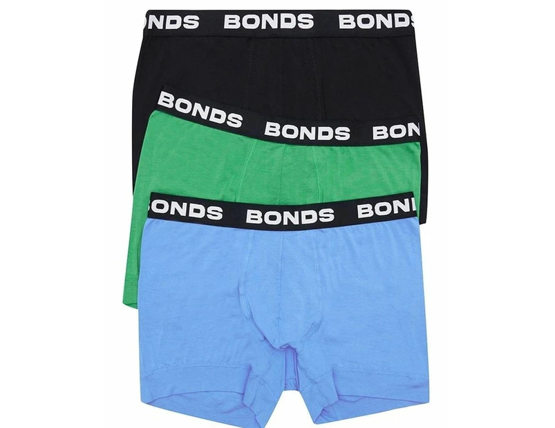 6 x Mens Bonds Total Package Trunks Underwear Blue / Green / Black - Multi