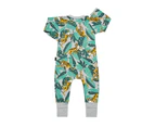 Unisex Baby & Toddler 2 x Bonds Baby 2-Way Zip Wondersuit Coverall Tiger In Forest Cotton/Elastane - Multi