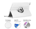 ZUSLAB iPad Air 3 Case, PU Leather 360 Degree Rotating Protective Smart Stand Cover for Apple 2019 (10.5") - White