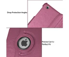 ZUSLAB iPad Air 2 Case, PU Leather 360 Degree Rotating Protective Smart Stand Cover for Apple 2014 (9.7") - Purple