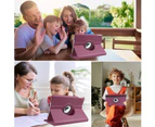 ZUSLAB iPad Air 2 Case, PU Leather 360 Degree Rotating Protective Smart Stand Cover for Apple 2014 (9.7") - Purple