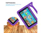 ZUSLAB Kids iPad 9 8 7 / Air 3 / Pro (2017) Case, Durable Shockproof Handle Stand Protective Cover for Apple - Purple