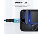 [1M+2M] ZUSLAB Nylon USB-A to Lightning Charging Cable Charger Cord for Apple iPad Mini 5 / Mini 4 / Mini 3 / Mini 2 / Mini - Blue