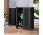 Livsip Outdoor Storage Cabinet Box Garden Garage Cupboard Adjustable Lockable