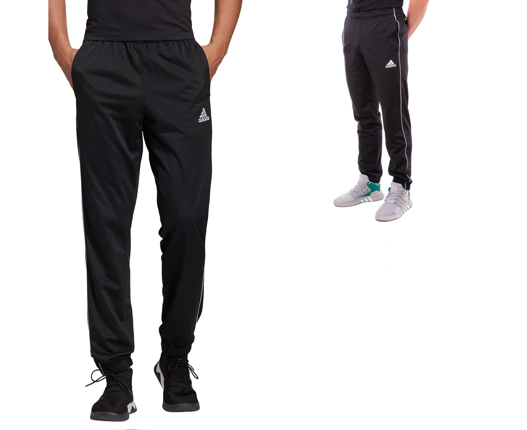 Adidas black cheap tracksuit bottoms mens