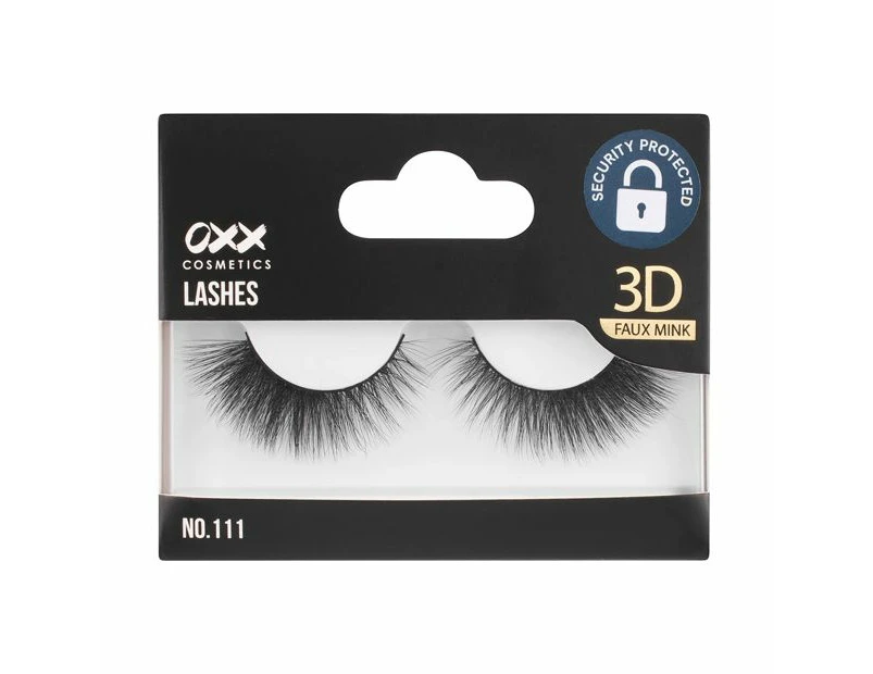 3D Faux Mink False Lashes, No. 111 - OXX Cosmetics - Black